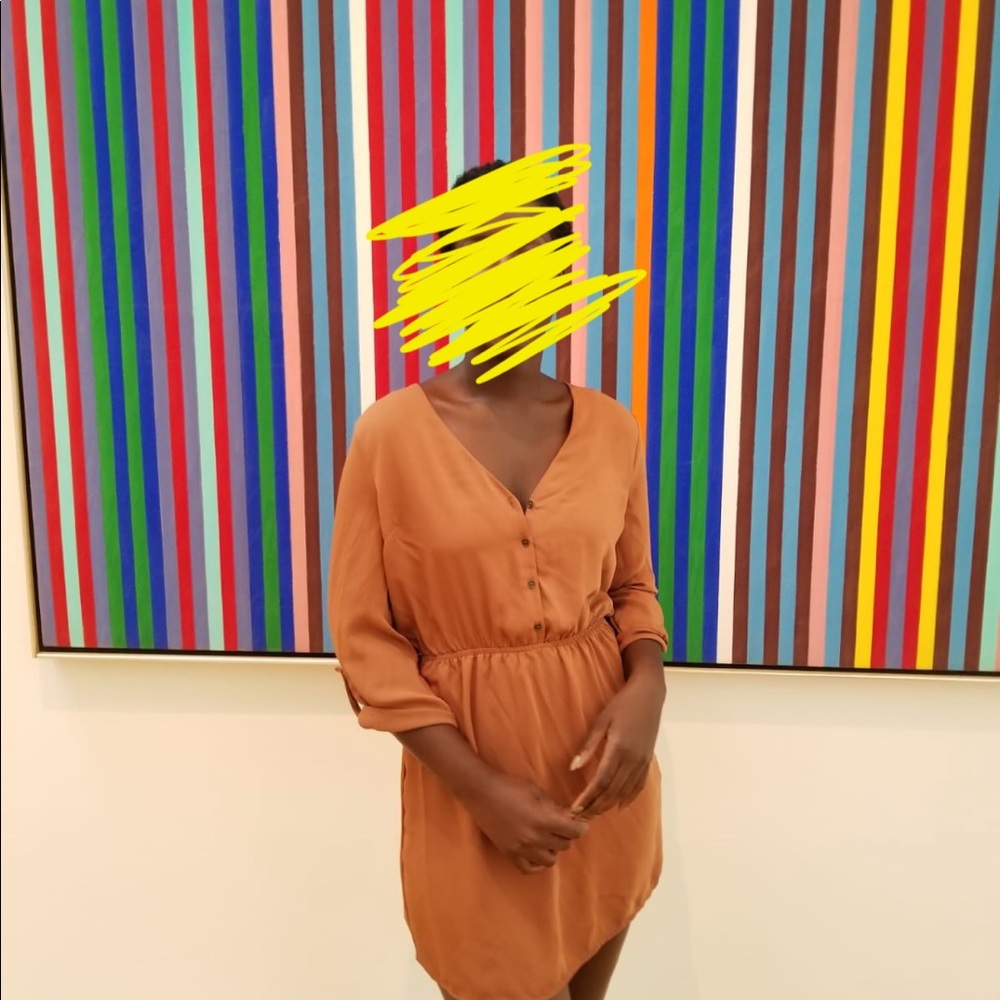 Brown mini dress